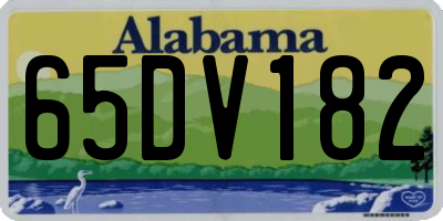 AL license plate 65DV182