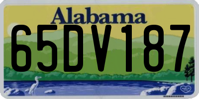 AL license plate 65DV187
