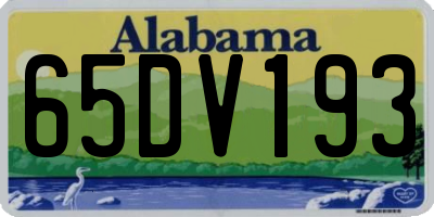 AL license plate 65DV193