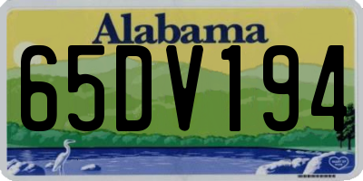 AL license plate 65DV194