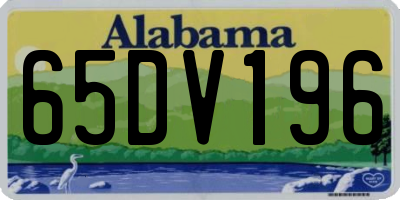 AL license plate 65DV196