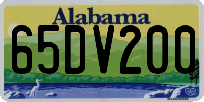 AL license plate 65DV200
