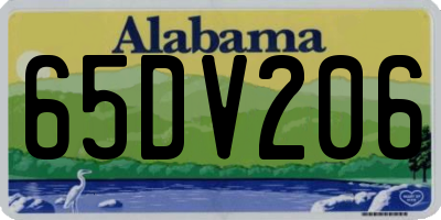 AL license plate 65DV206