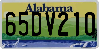 AL license plate 65DV210