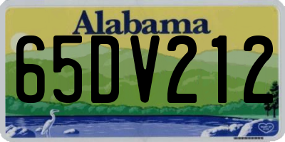 AL license plate 65DV212