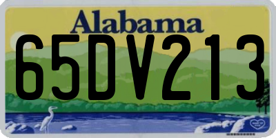 AL license plate 65DV213