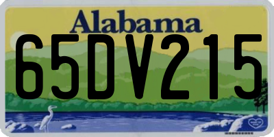 AL license plate 65DV215