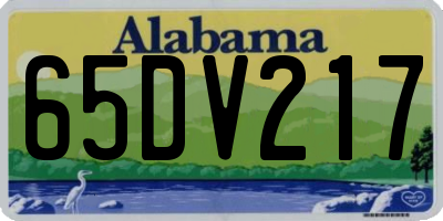 AL license plate 65DV217