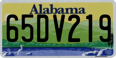 AL license plate 65DV219