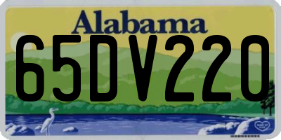 AL license plate 65DV220