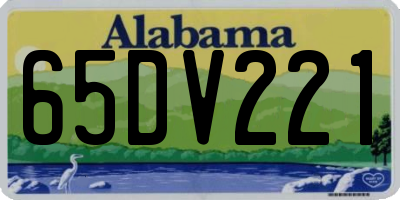 AL license plate 65DV221