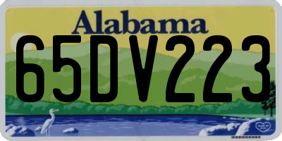 AL license plate 65DV223