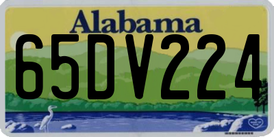 AL license plate 65DV224