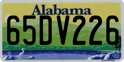 AL license plate 65DV226