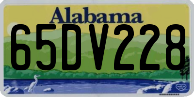 AL license plate 65DV228
