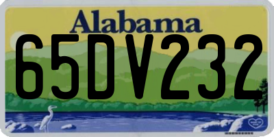 AL license plate 65DV232