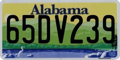 AL license plate 65DV239