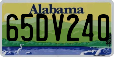 AL license plate 65DV240