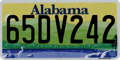 AL license plate 65DV242