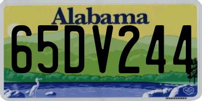 AL license plate 65DV244