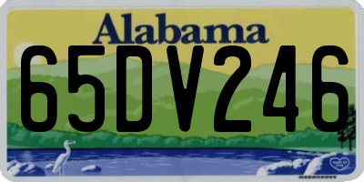 AL license plate 65DV246