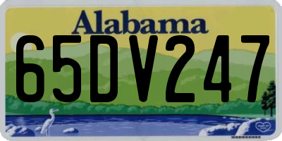 AL license plate 65DV247