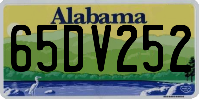 AL license plate 65DV252