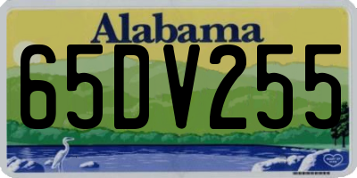 AL license plate 65DV255