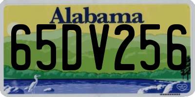 AL license plate 65DV256