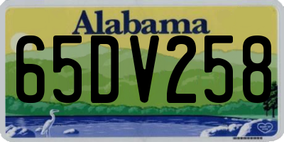 AL license plate 65DV258