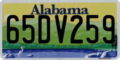 AL license plate 65DV259