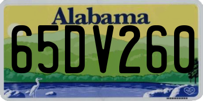 AL license plate 65DV260