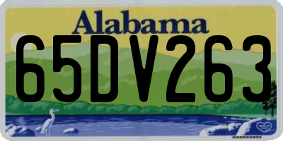AL license plate 65DV263