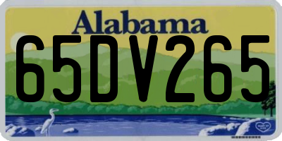 AL license plate 65DV265