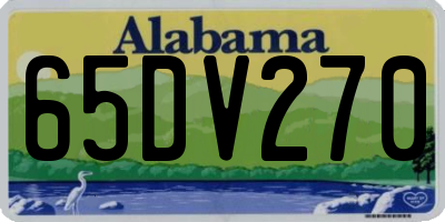 AL license plate 65DV270