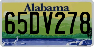 AL license plate 65DV278