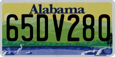 AL license plate 65DV280