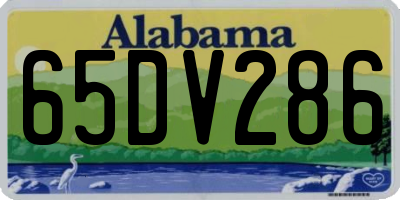 AL license plate 65DV286