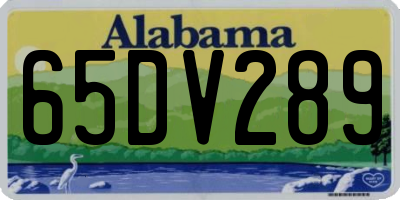 AL license plate 65DV289