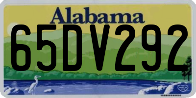 AL license plate 65DV292