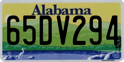 AL license plate 65DV294