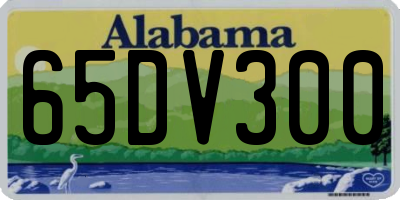 AL license plate 65DV300