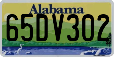 AL license plate 65DV302