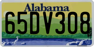AL license plate 65DV308