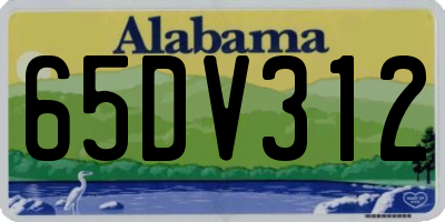 AL license plate 65DV312