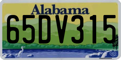 AL license plate 65DV315