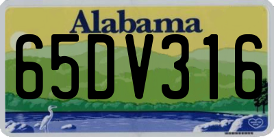 AL license plate 65DV316