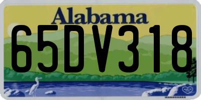 AL license plate 65DV318