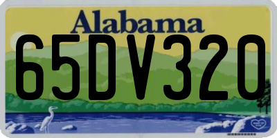 AL license plate 65DV320
