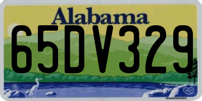 AL license plate 65DV329